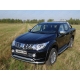 Пороги с площадкой нержавеющий лист 60 мм ТСС для Mitsubishi L200 2015-2019
