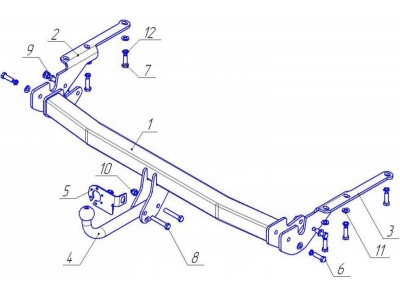 Фаркоп Avtos для Toyota RAV4 2009-2010